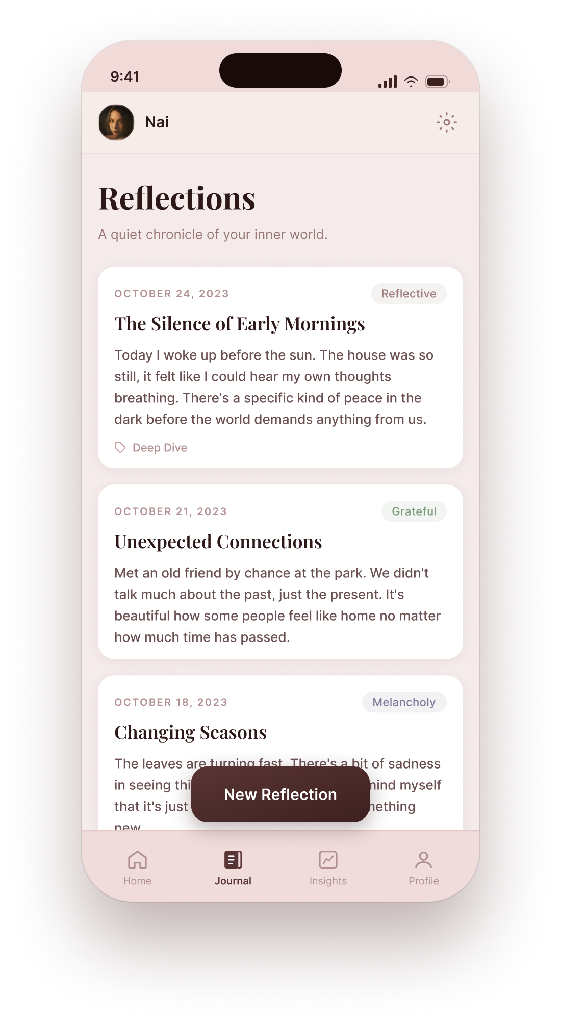 Home screen
